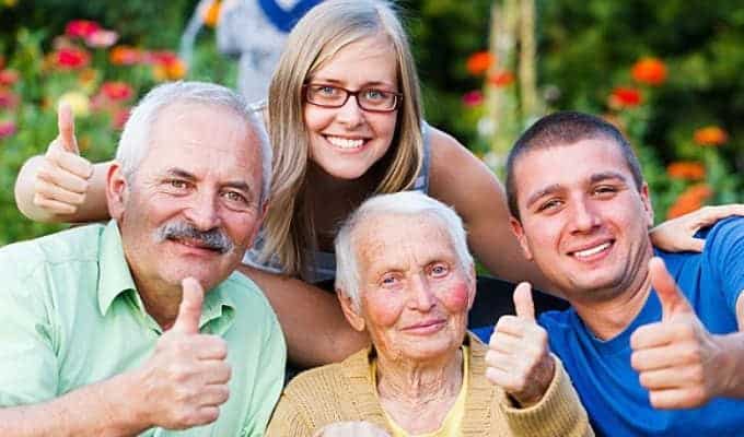 family thumbs up